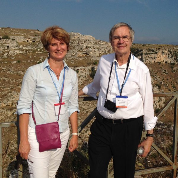 Nadya Reingand with Nobel prize winner Theodor Hansch